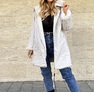 Twice kabát fehér – Női átmeneti kabát – Innova Fashion